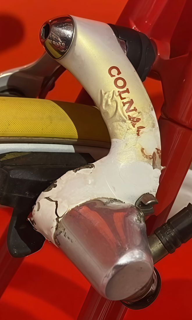 当意大利双星交汇:梅花和法拉利在1986年就搞出了这么个齿轮变速牙盘的公路车(图10)