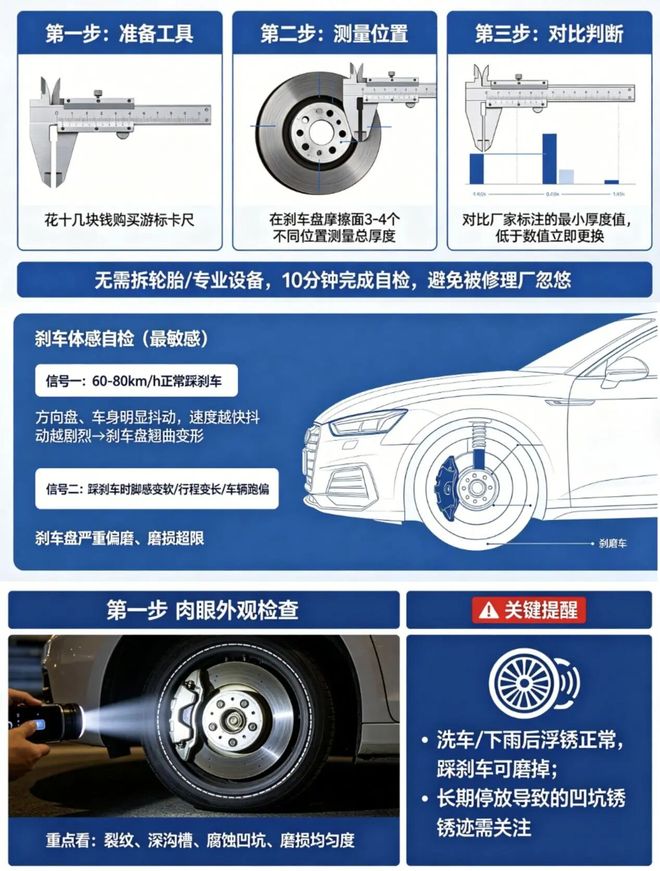 别只换刹车片！刹车盘坏了=失灵90%车主忽略了这个保命件(图3)